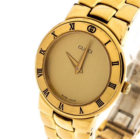 gucci watch gold women's